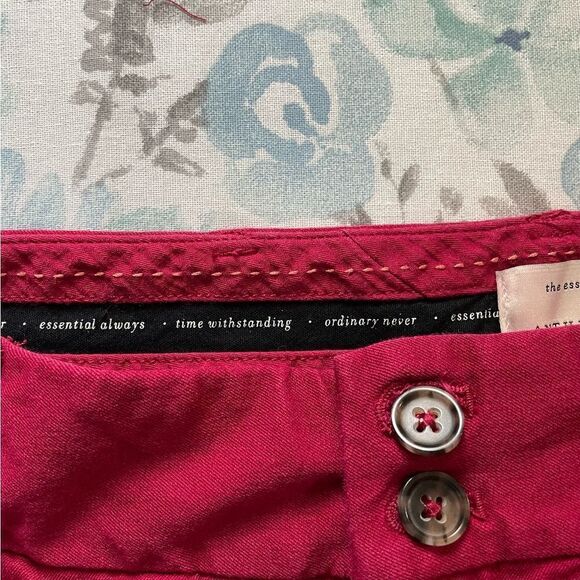 Anthropologie The Essential Slim Trousers in Red Size 2 - Picture 6 of 6